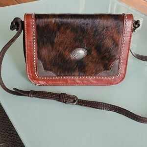 American West Genuine Leather and Cowhide Bag